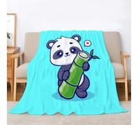 Couverture Polaire Flanelle Dessin Animé Plaid 3D Impression National Treasure Panda Couverture Douce Et Chaude, pour Canapé Lit Sofa Chambre Jeté, Plaid anti-Pilling Hypoallergénique 50x60inch·A2997