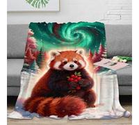 Couverture Polaire Flanelle Imprimée Panda Roux, Couverture De Canapé Nébuleuse Tourbillonnante, Douce Et Chaude Cadeau pour Enfants, Garçons 80x90inch(200x230cm)
