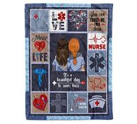 Couverture Polaire Flanelle Plaid Polaire Fière D'Être Infirmière ! Anniversaire Noël Infirmière Assistante Présente pour RN ER Nouvelles Infirmières Praticiennes M