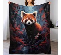 Couverture Polaire Flannel Panda en Tissu Peluche Extra Doux Thermique pour Lit Et Canapé pour Améliorer Le Sommeil Lavable À La Couverture Machine Facile À Manipuler（180×200cm）