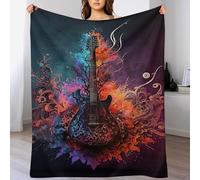 Couverture Polaire Guitares pour Le Canapé, Le Lit, Couvertures Moelleuse Flannel pour Toutes Les Saisons, 150×200cm