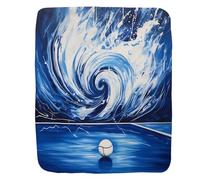 Couverture Polaire Histoire Dramatique d'une Petite Boule Face À Une Vague Géante Couverture en Peluche Doux Plaid Polaire Confort Plaid Canape pour Canapé Chambre À Coucher Camping S