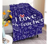 Couverture Polaire J'aime Mon Professeur Plaid Canape Confortable Couverture en Peluche Doux Plaid Polaire pour Camping Canapé Chambre À Coucher L