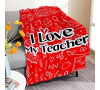Couverture Polaire J'aime Mon Professeur Plaid Canape Élégante Plaid Polaire Légère Couverture en Peluche pour Canapé Camping Toutes Les Saisons L
