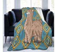 Couverture Polaire Lama Plaid Polaire Lit 2 Personne, Hiver Microfibre 3D Imprimée Fluffy Lama Couverture 150x200 cm Doux et Chaud Plaid pour Canapé Lit, Adultes Enfants,A228