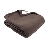 Couverture polaire luxe 240x300 cm 100% polyester 430 g/m2 NARVIK Marron Taupe/Naturel