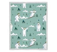 Couverture polaire officielle Character World « Le Bonhomme de Neige Sourire » | Design ultra doux | Couverture chaude et douce au toucher | Idéale pour la maison, la chambre, les soirées pyjama et le