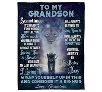 Couverture Polaire personnalisée pour Mon Fils Bonus de la Part de ma Belle-mère, tu ES Important pour Moi, Mon garçon, Lion, Belle-Fille, Anniversaire, Remise des diplômes, Noël