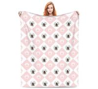 Couverture Polaire Photo Personnalisée, Visages Personnalisés, Visages Amusants, Super Couvertures en Flanelle Confortable Plaid Canape Moelleuse Plaid Polaire pour Chambre À Coucher Camping Lit L