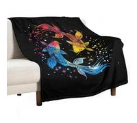 Couverture Polaire Pisces Zodiac Constellation Plaid Canape Légère Couverture en Peluche Confortable Plaid Polaire pour Chambre À Coucher Cadeau Camping L