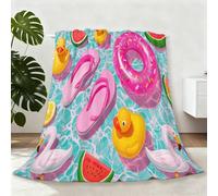 Couverture Polaire piscines d'été Choses Mignonnes Flanelle,Couvertures et Plaids Chaude et Douillet, Rose Décoration Chaleureuse et Confortable,pour Les d'halloween 150 x 100 cm