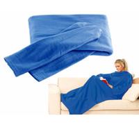 Couverture polaire plaid à manches - Bleu Pearl