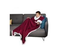 Vivezen - Couverture polaire, plaid intégral avec manches et poche - 120 x 160 cm - Sherpa et flanelle - Enfant - Plusieurs coloris
