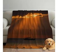 Couverture Polaire Plaid Super Douce Pelucheuse Épaisse et Élégante, Dessin Animé Éléphant À Moto Cool Couverture Shaggy Léger et Moelleux pour Lit Canapé Fauteuil - Orange Classique 130 x 150 cm