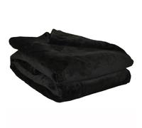 Couverture Polaire Polyester Noir 180 x 220 cm - POYET MOTTE - Gamme MICROFLANELLE