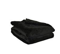Couverture Polaire Polyester Noir 220 x 240 cm - POYET MOTTE - Gamme MICROFLANELLE