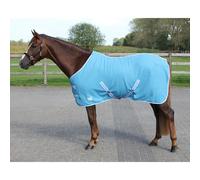 Couverture polaire pour cheval avec sangle Q-essentials Color Bleu 115 cm (Longueur totale: 155 cm)
