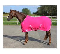 Couverture polaire pour cheval avec sangle QHP Color - Rose - 165 cm (Longueur totale: 215 cm)