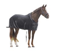 Couverture polaire pour cheval QHP Sensisoft Gris 155 cm (Longueur totale: 205 cm)
