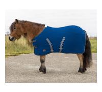 Couverture polaire pour shetlands avec sangle QHP Bleu 75 cm (Longueur totale: 105 cm)