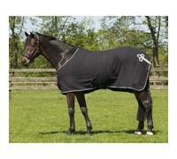 Couverture polaire QHP Ornament Noir 105 cm (Longueur totale: 145 cm)