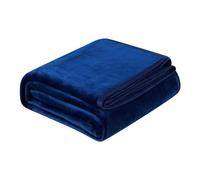 Couverture polaire sherpa en flanelle et jetés de lit et jetés de luxe doux pour lit et canapé - Jeté de Noël 0 - Bleu marine (100 x 150 cm)