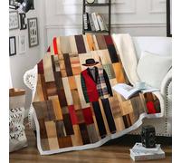 Couverture Polaire Sherpa Motif Abstrait - 160 X 220 Cm Confortable Moelleuse plaid canape, Couverture lit 2 personnes, Idéal Pour Les Canapés et Les Lits, Plaid Impression Géométrique-BC220