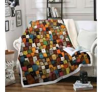 Couverture Polaire Sherpa Plaid Comme Jeté de Canapé ou Jete de Lit - Plaid Doux et Moelleux Motif de Cartoon Pour Adultes et Enfants - Couverture Chaude Hiver 140x200 avec Motif de Chat B09