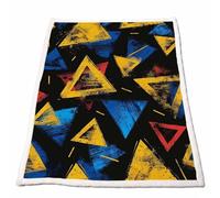 Couverture Polaire Sherpa Triangle, Douce Couverture Lestée Adulte pour l'hiver et l'automne pour Canapé Lit Extérieur Voyage Chambre Decoration Maison Cadeau Femme 140 x 200cm Simplicité DLSJ-2033