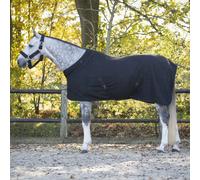 Couverture polaire show pour cheval QHP Zahra Noir 130 cm (Longueur totale: 175 cm)
