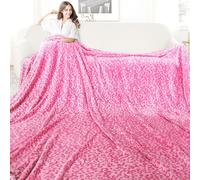 Couverture polaire surdimensionnée en peluche douce pour chambre à coucher, légère et mignonne guépard rose, cadeau confortable pour toutes saisons pour adultes et couples, 228,6 x 274,3 cm