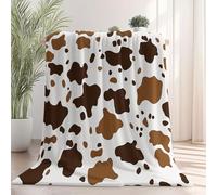 Couverture Polaire Toutes Saisons Minimalisme Abstraction Blocs de Couleurs, 130 x 150 cm Couverture Polaire Châtain en Flanelle Douce, Chaude et Confortable - Couverture idéale pour Canapé ou Lit