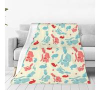 Couverture polaire ultra douce à imprimé lapin magicien, couverture micro pelucheuse, confortable et chaude pour lit, canapé, canapé et voyage