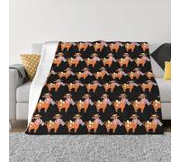 Couverture polaire ultra douce en flanelle légère - Motif vache mignonne - Ne bouloche pas - 150 x 200 cm