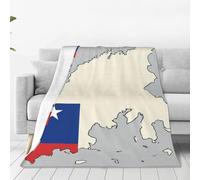 Couverture polaire ultra douce imprimée carte topographique de la Slovénie, couverture micro pelucheuse, confortable et chaude pour lit, canapé, canapé et voyage