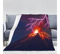 Couverture Polaire Volcan, Plaid Polaire Volcan Eruption Douce Chaude Moelleuse Couverture Polaire pour Canapé lit et Chaise pour Ado Adultes Couverture 150x200 cm
