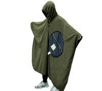 Couverture poncho portable, couverture de camping poncho isolée avec en polaire multi-usage camping stade extérieur, coupe-vent pour l'extérieur