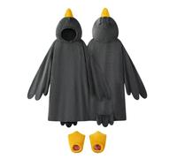 Couverture Portable Big Goose Blanche, Sweat À Capuche Pour Couples, Sac De Couchage Géant En Corail Épais, Costume De Cosplay, Robe De Nuit Confortable Avec Pantoufles Pieds D'oie