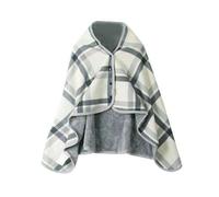 Couverture Portable En Molleton, Couverture Canape TV Hiver, Couverture-Chandail Sweat Portable, Poncho D'hiver Mode Femme, Poncho Châle Femme Écharpe Cape, Pull Plaid Moelleux Pour Femme (Gris)