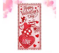 Couverture porte des la Saints-Valentins - Bannière toile de la Saint-Valentin | Grande porte Saint-Valentin | suspendu en forme de cœurs romantiques, pour intérieur et extérieur, bann