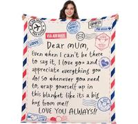 Couverture pour anniversaire de maman - Couverture douce et mignonne de 60x50 comme cadeau de Noël/anniversaire pour maman, cadeau de fête des mères pour mère, maman, belle-mère