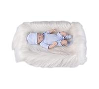 Couverture pour bébé - 60 x 50 cm - Accessoire photo en peluche - Tapis en peluche pour fond de photos - Panier rembourré doux et câlin - Tissu photo de bébé