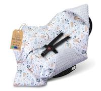 Couverture pour bébé 90 x 90 - utilisable sur Le siège Auto, de la Poussette couverture toutes saisons Hiboux gris clair