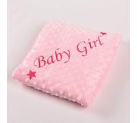 Couverture pour bébé avec broderie, cadeau pour femme enceinte, couverture de chambre d'enfant (Baby Girl)