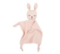 Couverture pour bébé Dessin animé Lapin Écharpe d'apaisement Confortable et apaisant Mouchoir de poche pour nouveau-né en tout-petits Couverture en coton Jouet de sommeil doux pour nouveau-né