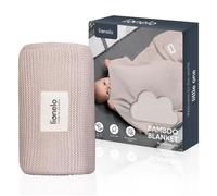 Couverture pour bébé en bambou - LIONELO - 100% coton de bambou - 75 x 100 cm - Couverture poussette - Hypoallergénique - Beige
