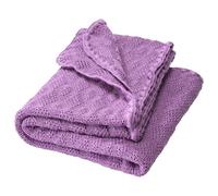 Couverture pour bébé et enfant - 100 % laine mérinos bio - Douce et chaude - 80 x 100 cm - Durable et équitable - Motif Ajour intemporel - Idéale pour les nouveau-nés - Fabriquée en Allemagne - Lilas