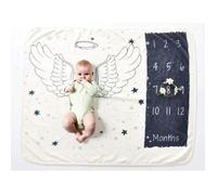 Couverture pour Bébé Milestone,Photographie Props Couverture pour Nouveau-né à 12 mois Tapis Doux Ultra Confortable 70x105cm