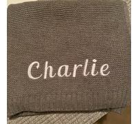 Couverture Pour Bébé Personnalisée Au Nom De L'enfant Couverture Tricotée Pour La Sieste Nom Brodé Personnalisé Cadeau Pour Nouveau-né Cadeau Pour Enfant Fournitures De Fête Pour Bébé (Camel)