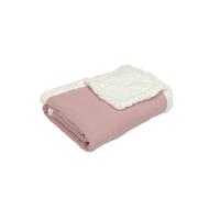 Couverture pour bébé ULLENBOOM ® 70 x 100 cm rose (fabriquée dans l'UE) - En coton et polaire selon la norme OEKO-TEX, idéale comme couverture pour bébé en hiver et en automne